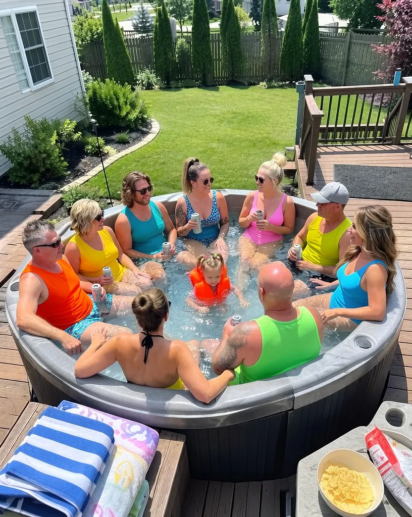 Buren gebruikten hot tub zonder toestemming
